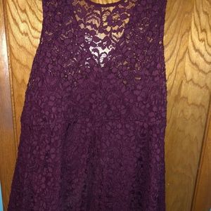 Plum Lace Dress